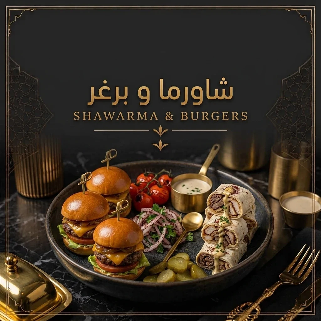 شاورما وبركر